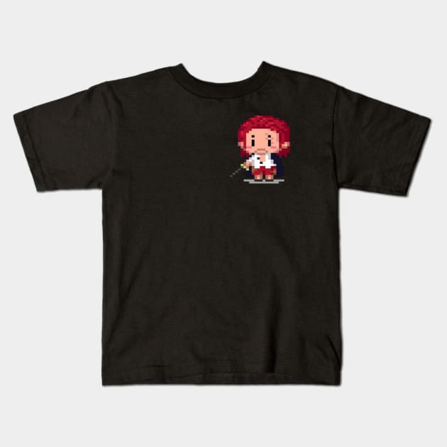 Shanks 8bit Kids T-Shirt by Kopi Aiko Art